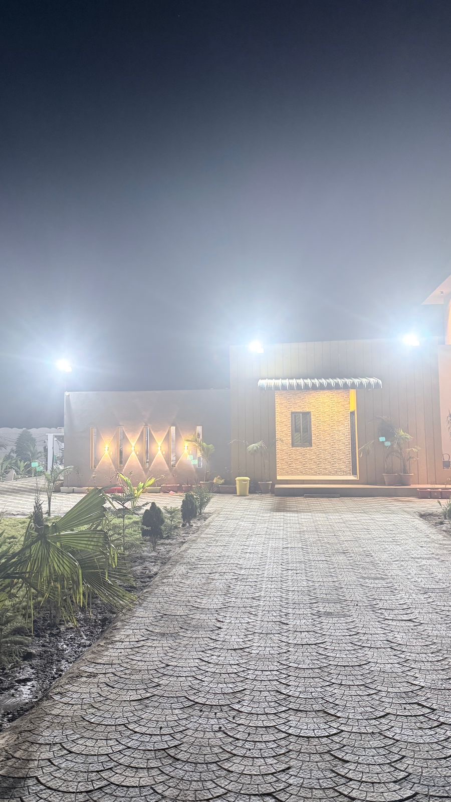 Front Facade at Night